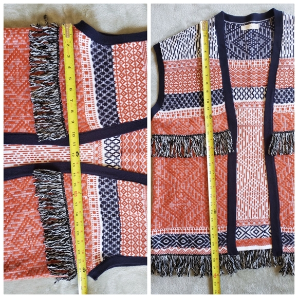 entro Boho Fringe Binge Oversized Vest. - Picture 2 of 10